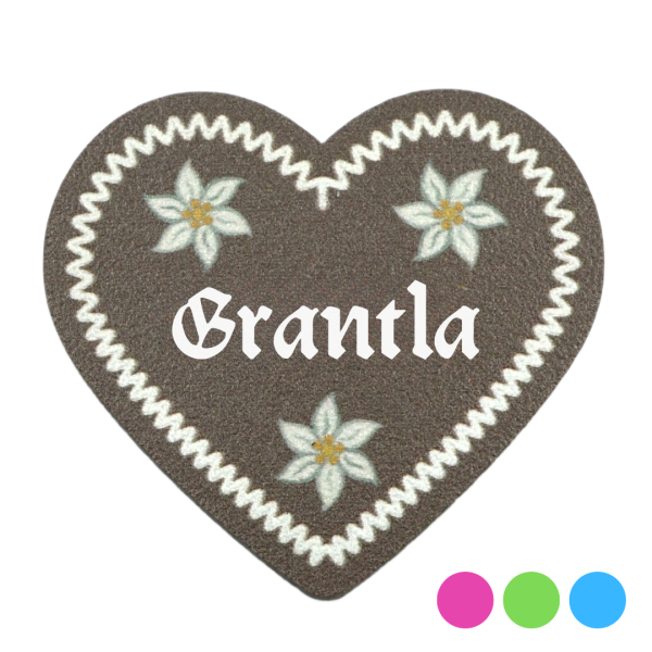 "Grantla-Anstecker in Lebkuchen-Optik - erhältlich bei Glubbal.shop"